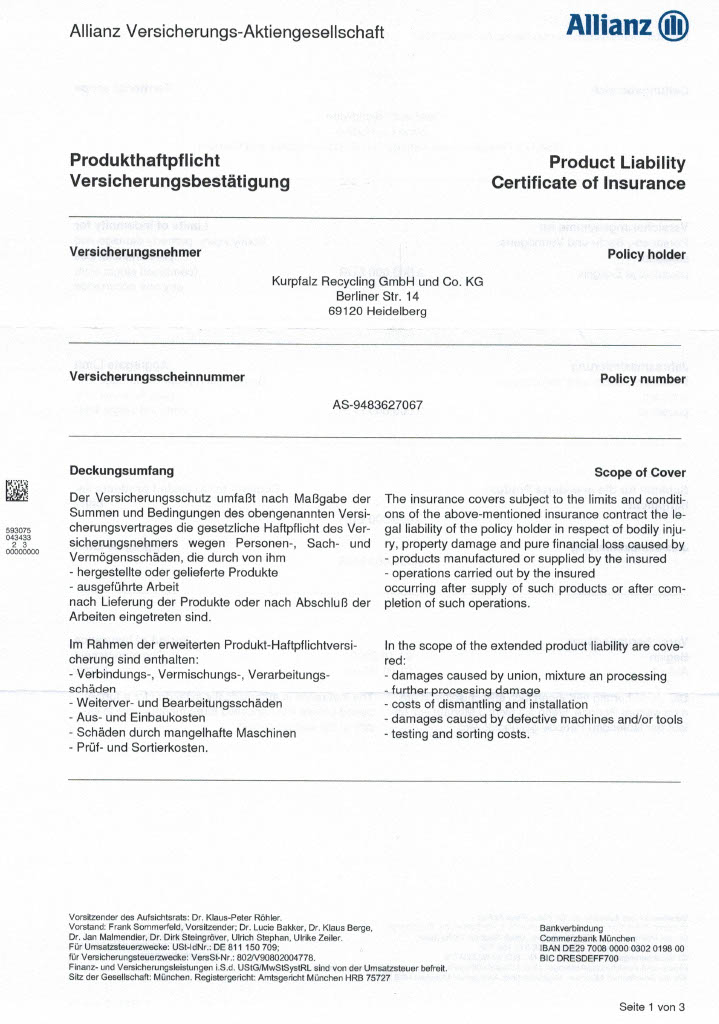 Haftpflichtversicherung