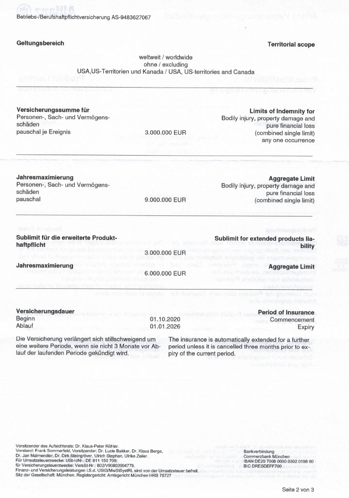 Haftpflichtversicherung